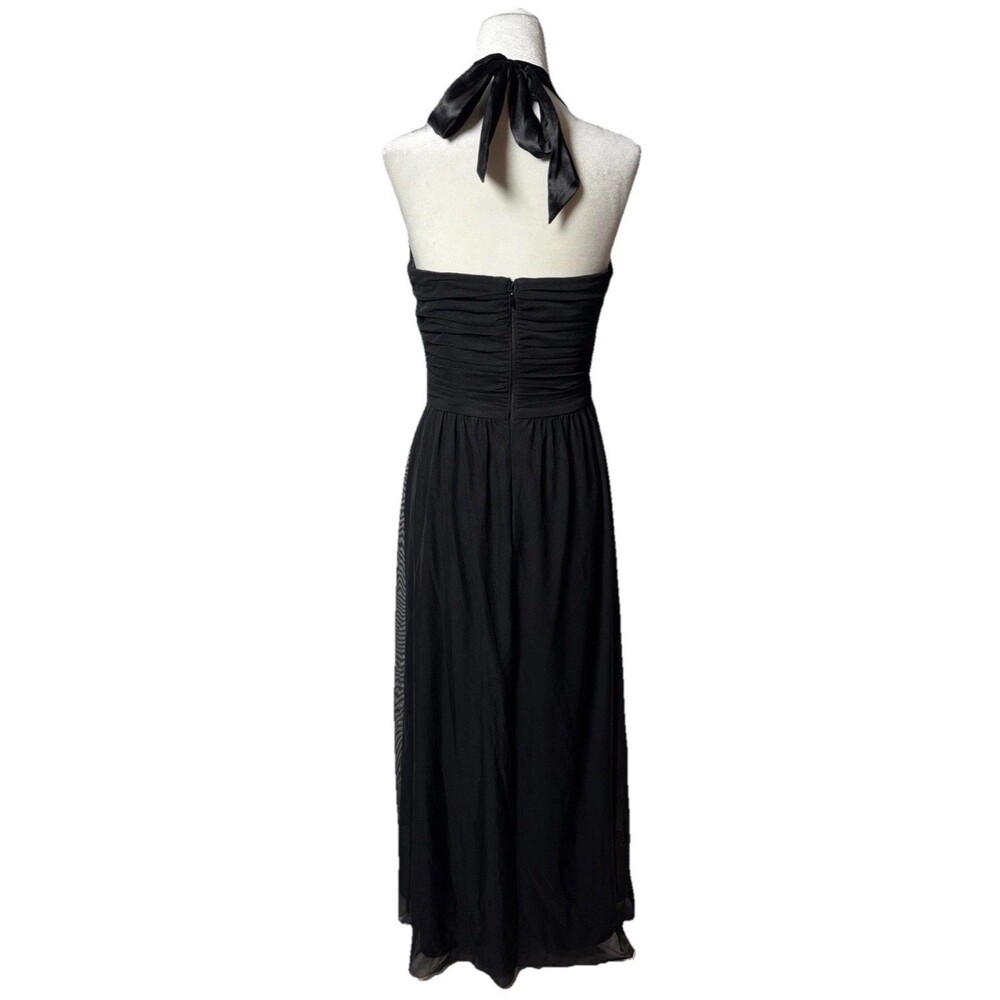 White House Black Market Black Halter Maxi Dress Size 2 - Picture 2 of 10